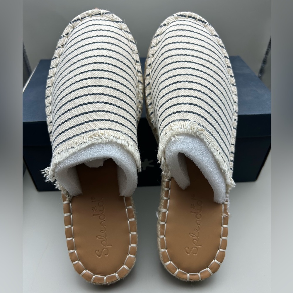 NEW Splendid Jaycee Striped Woven Slip-On Mule - Size 6.5
